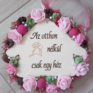 KUTYA eb-négylábú állatos kopogtató, ajtódísz, falidísz, Otthon & Életmód, Dekoráció, Ajtó- és ablak dekoráció, Ajtódísz & Kopogtató, Mindenmás, Virágkötés, MESKA