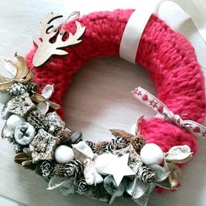 ÜNNEPVÁRÓ karácsonyi-adventi KOPOGTATÓ AJTÓDÍSZ - karácsony - karácsonyi lakásdekoráció - karácsonyi ajtódíszek - Meska.hu