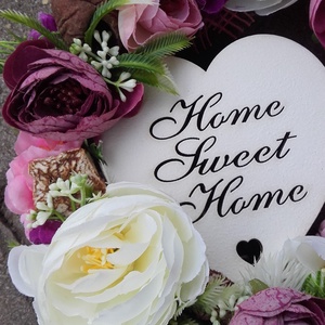 HOME SWEET HOME virágos tavaszi kopogtató, ajtódísz, falidísz - otthon & lakás - dekoráció - ajtódísz & kopogtató - Meska.hu HOME SWEET HOME virágos tavaszi kopogtató, ajtódísz, falidísz - otthon & lakás - dekoráció - ajtódísz & kopogtató - Meska.hu