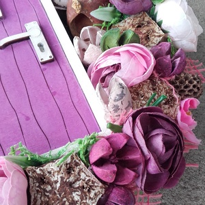 TÜNDÉRLAK tavaszi-virágos tündérajtós  kopogtató, ajtódísz dísz - otthon & lakás - dekoráció - ajtó- és ablak dekoráció - ajtódísz & kopogtató - Meska.hu