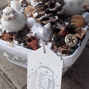 HAVAS TÉLI TÁJ  adventi koszorú, adventi asztaldísz, ünnepi dekoráció, karácsonyi dísz - karácsony - adventi díszek - adventi koszorú - Meska.hu