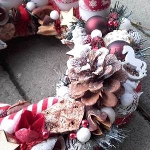 CLASSIC CHRISTMAS karácsonyi ajtódísz, adventi kopogtató, karácsonyi dekoráció  - karácsony - adventi díszek - adventi koszorú - Meska.hu