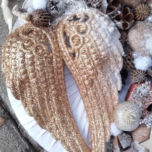 ANGYALSZÁRNY  ünnepi-karácsonyi-adventi kopogtató, ajtódísz, falidísz, koszorú RENDELHETŐ - karácsony - karácsonyi lakásdekoráció - karácsonyi ajtódíszek - Meska.hu