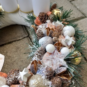 BÉKEBELI ADVENT hintalovas adventi koszorú, adventi ajtódsz,  kopogtató ünnepi dekoráció, karácsonyi dísz - karácsony - adventi díszek - adventi koszorú - Meska.hu