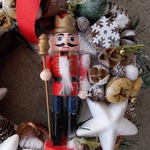 DÉLCEG DIÓTÖRŐ  karácsonyi-adventi ajtódísz és asztaldísz, szett, dekoráció KÉSZTERMÉK - karácsony - adventi díszek - adventi ajtódísz - Meska.hu
