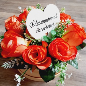 ANYÁK NAPI VIRÁGBOX, virágbox, asztaldísz, dekoráció, anyák napja, szülinap, névnap - otthon & életmód - dekoráció - asztal és polc dekoráció - asztaldísz - Meska.hu