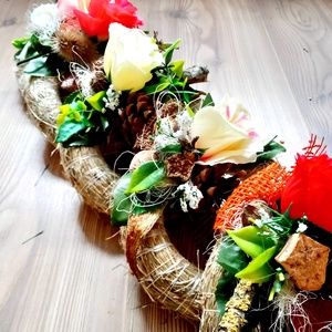 MINDENSZENTEK őszi koszorú, sírkoszorú, sírdísz,  kegyeleti koszorú, halottak napja , Otthon & Életmód, Vallás, Temetkezési tárgy, Sírkoszorú, kegyeleti koszorú, Virágkötés, Mindenmás, MESKA