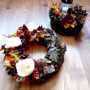 MINDENSZENTEK sírdísz, sírkoszorú, kegyeleti dísz, őszi koszorú, kegyeleti koszorú, halottak napjafalidísz  - Meska.hu