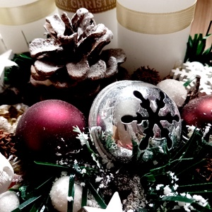 RÉNSZARVAS karácsonyi koszorú, adventi koszorú, adventi asztaldísz, ünnepi dekoráció   - karácsony - karácsonyi lakásdekoráció - karácsonyi ajtódíszek - Meska.hu