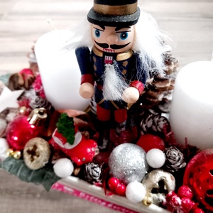 DIÓTÖRŐ Karácsonyi asztald�sz,  adventi asztaldísz, koszorú, doboz, box karácsonyi dekoráció  - karácsony - adventi díszek - adventi koszorú - Meska.hu