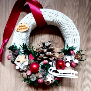 BOLDOG KARÁCSONYT  karácsonyi koszorú, adventi ajtódísz, kopogtató  ünnepi dekoráció, karácsonyi dísz, Karácsony, Adventi díszek, Adventi koszorú, Virágkötés, Mindenmás, MESKA