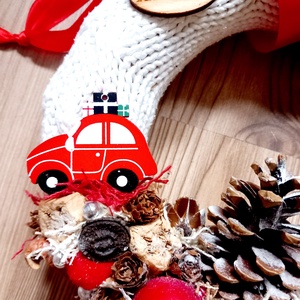 BOLDOG KARÁCSONYT  karácsonyi koszorú, adventi ajtódísz, kopogtató  ünnepi dekoráció, karácsonyi dísz - karácsony - adventi díszek - adventi koszorú - Meska.hu