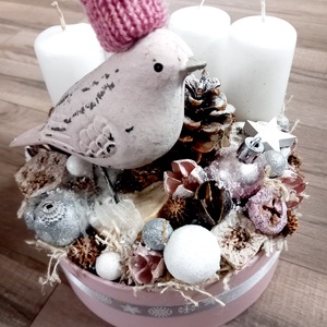 TÉLI HANGULAT karácsonyi- adventi ünnepi asztaldsz, box, karácsonyi koszorú, , Karácsony, Adventi díszek, Adventi ajtódísz, Virágkötés, Mindenmás, MESKA