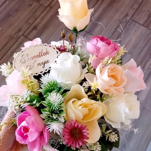 ANYÁK NAPI VIRÁGBOX, virágbox, asztaldísz, dekoráció, anyák napja - Meska.hu