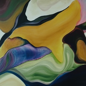 Áramló csend festmény - művészet - festmény - akril - Meska.hu