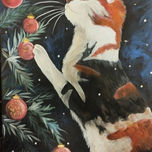 Cicás festmény , Művészet, Festmény, Akril, , MESKA