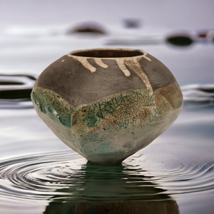 Vágott raku váza - otthon & életmód - dekoráció - virágdísz és tartó - váza - Meska.hu