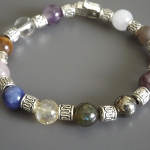 12 DNS MESTERKRISTÁLY karkötő, gyógyító, drágakő, ásvány, gyöngy, ajándék, Meska -  - Meska.hu