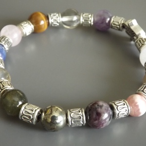 12 DNS MESTERKRISTÁLY karkötő, gyógyító, drágakő, ásvány, gyöngy, ajándék, Meska -  - Meska.hu