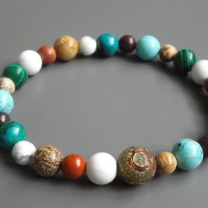 Fogyasztó gyógyhatású karkötő,  gumis, gyöngy, ajándék, ásvány, nőnek, lánynak -  - Meska.hu