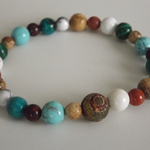 Fogyasztó gyógyhatású karkötő,  gumis, gyöngy, ajándék, ásvány, nőnek, lánynak -  - Meska.hu