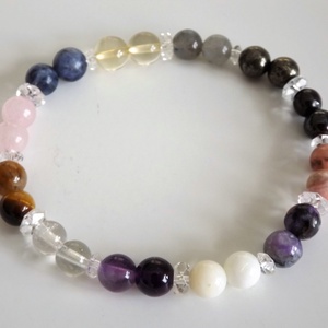 12 DNS MESTERKRISTÁLY karkötő, gyógyító, drágakő, ásvány, gyöngy, ajándék, Meska -  - Meska.hu