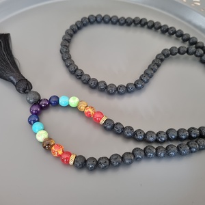 Mala, nyaklánc, 108 szemes buddhista mala - ékszer - nyaklánc - bojtos nyaklánc - Meska.hu