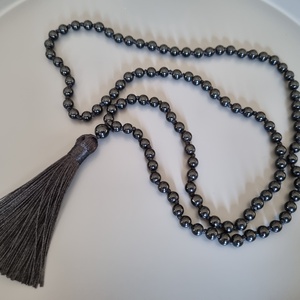 Mala, nyaklánc, 108 szemes buddhista mala, Ékszer, Nyaklánc, Bojtos nyaklánc, Ékszerkészítés, MESKA