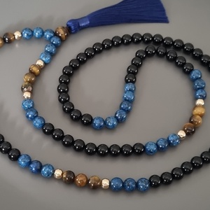Mala, nyaklánc, 108 szemes buddhista mala, Ékszer, Nyaklánc, Bojtos nyaklánc, Ékszerkészítés, MESKA