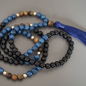 Mala, nyaklánc, 108 szemes buddhista mala - ékszer - nyaklánc - bojtos nyaklánc - Meska.hu