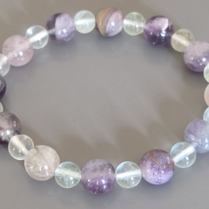 Fluorit és jáde karkötő, ajándék, nőnek, lánynak, Ékszer, Karkötő, Gyöngyös karkötő, Ékszerkészítés, MESKA