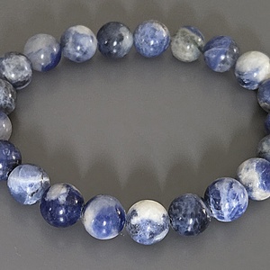 Szodalit karkötő, szodalit, ásvány, Meska,  ékszer, ajándék, nőknek, Ékszer, Karkötő, Gyöngyös karkötő, Ékszerkészítés, Gyöngyfűzés, gyöngyhímzés, MESKA