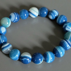 Imádom a tengert karkötő, szín trend, ásvány, gyógyító, ékszer, Meska, ajándék, nőnek, lánynak, Ékszer, Karkötő, Gyöngyös karkötő, Ékszerkészítés, MESKA