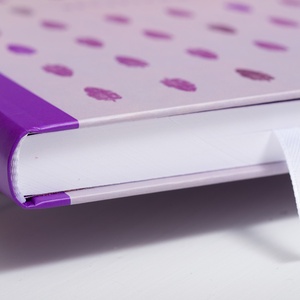 Receptkönyv, KIFUTÓ AKCIÓ - egyedi tervezésű, illusztrált, kemény borítós könyv zsályalevelekkel lila, szürke színek -  - Meska.hu
