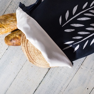 Kenyértartó zsák BÉLELT, NAGY, rusztikus lenvászon, pékáru tartó, frissentartó zsák, zero waste, környezetbarát -  - Meska.hu
