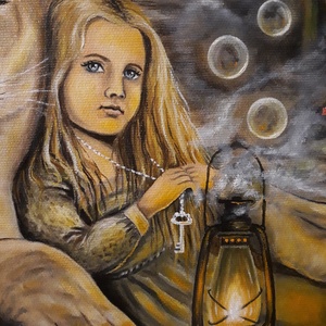 A kulcs (olajfestmény) - művészet - festmény - olajfestmény - Meska.hu