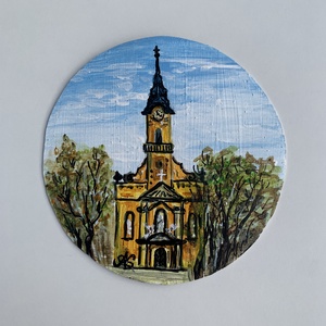 Templom (minifestmény) - Meska.hu