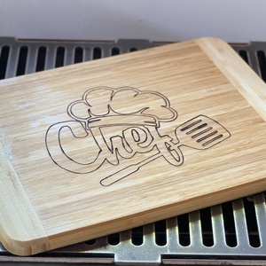 Bambusz gravírozott vágódeszka - Meska.hu