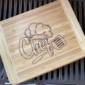 Bambusz gravírozott vágódeszka - otthon & életmód - konyhafelszerelés, tálalás - sütés, főzés - vágódeszka - Meska.hu