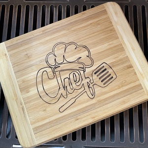 Bambusz gravírozott vágódeszka - otthon & életmód - konyhafelszerelés, tálalás - sütés, főzés - vágódeszka - Meska.hu