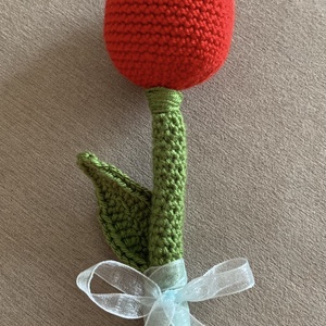 Gyerekbarát Horgolt szálas tulipán, Otthon & Életmód, Virágdekoráció, Virágok, Szálas virág, Horgolás, MESKA