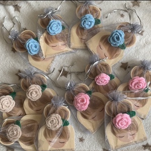 Horgolt rózsás hajgumi - ruha & divat - hajdísz & hajcsat - hajgumi - Meska.hu