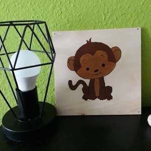 Kis majom - Kézzel festett fali kép - otthon & életmód - babaszoba, gyerekszoba - babaszoba kép - Meska.hu