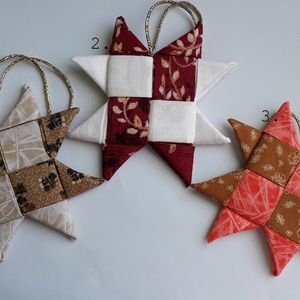 Skandináv csillag - Patchwork karácsonyfadísz - Meska.hu