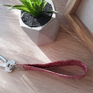 Absztrakt mintás, csuklóra is húzható textil kulcstartó kulcskarikával - táska & tok - kulcstartó & táskadísz - kulcstartó - Meska.hu