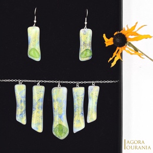 IKEBANA-DO FUSING ÜVEGÉKSZER NO. 24, Ékszer, Ékszerszett, Ékszerkészítés, Üvegművészet, MESKA