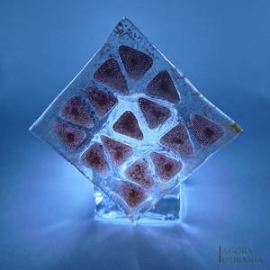 KARÁCSONY fa ÜNNEP üveg MÉCSES TARTÓ No. 99, Otthon & Életmód, Gyertya, illat, aroma, Mécses és mécsestartó, Gyertya-, mécseskészítés, Üvegművészet, MESKA