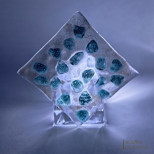 KARÁCSONY fa ÜNNEP üveg MÉCSES TARTÓ No. 98, Otthon & Életmód, Gyertya, illat, aroma, Mécses és mécsestartó, Gyertya-, mécseskészítés, Üvegművészet, MESKA