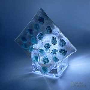 KARÁCSONY fa ÜNNEP üveg MÉCSES TARTÓ No. 98 - otthon & életmód - gyertya, illat, aroma - mécses és mécsestartó - Meska.hu