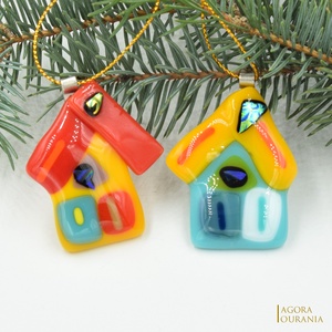 KARÁCSONYfa DÍSZ üveg ÜNNEP No. 98 - Meska.hu